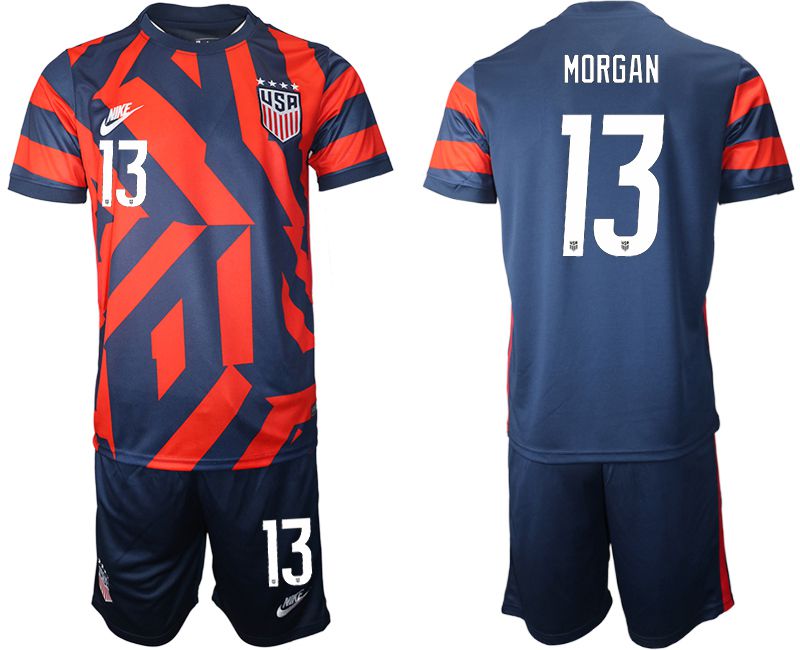 Men 2020-2021 National team United States away #13 blue Nike Soccer Jerseys->united states jersey->Soccer Country Jersey